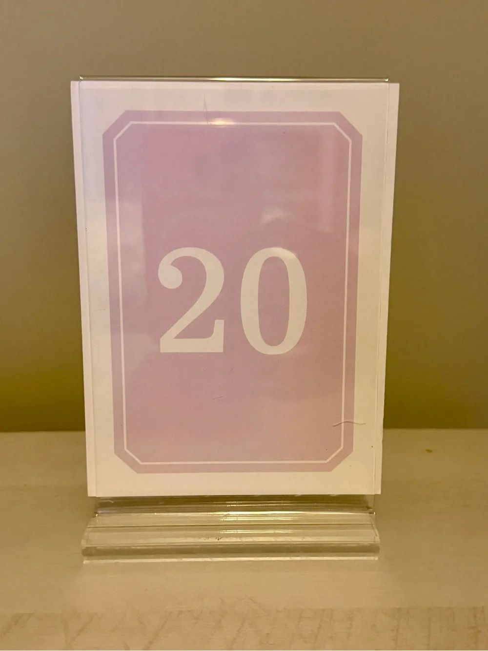 Set of 21 Numbered Pastel Cards - Mint, Lavender, Peach, Sage, Yellow